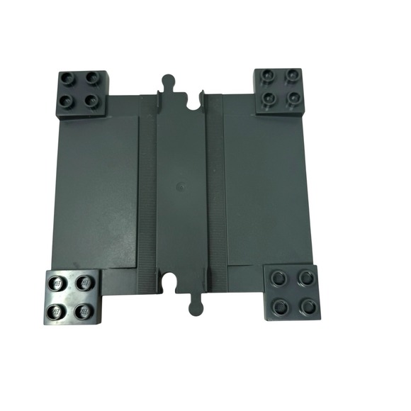 Lego  Duplo, Train Track with Ramps for Car Crossing  6391  Dark Blue Gray - Picture 1 of 6